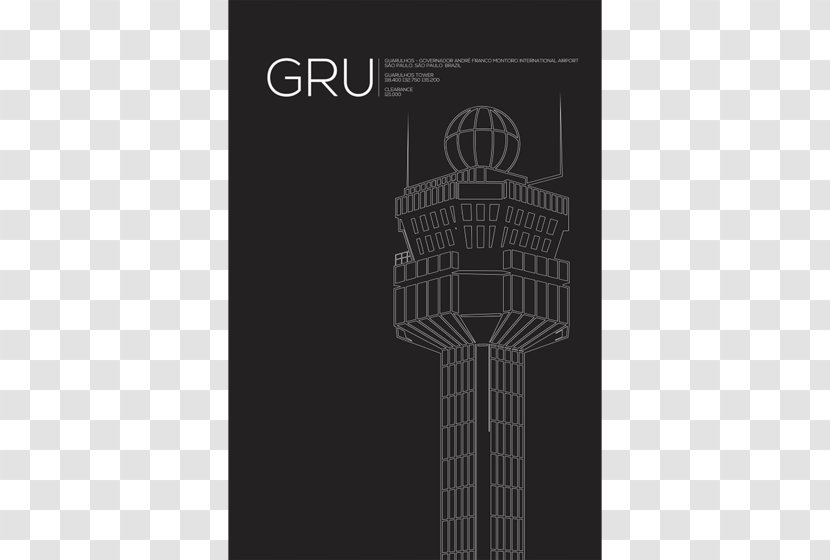 São Paulo–Guarulhos International Airport Rio De Janeiro–Galeão Piedmont Triad Graphic Design - Black And White - Tokyo Tower Transparent PNG