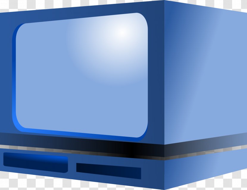 Color Television Flat Panel Display LCD Clip Art - Media - Blue TV Transparent PNG