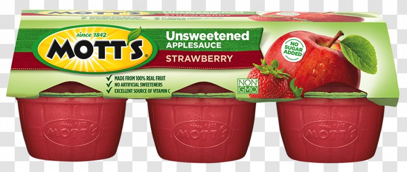 Apple Juice Mott's Sauce - Diet Food - Strawberry Transparent PNG