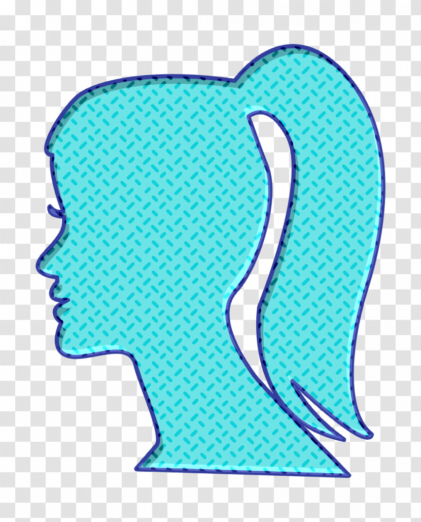 Female Head With Ponytail Icon Ponytail Icon Hair Salon Icon Transparent PNG