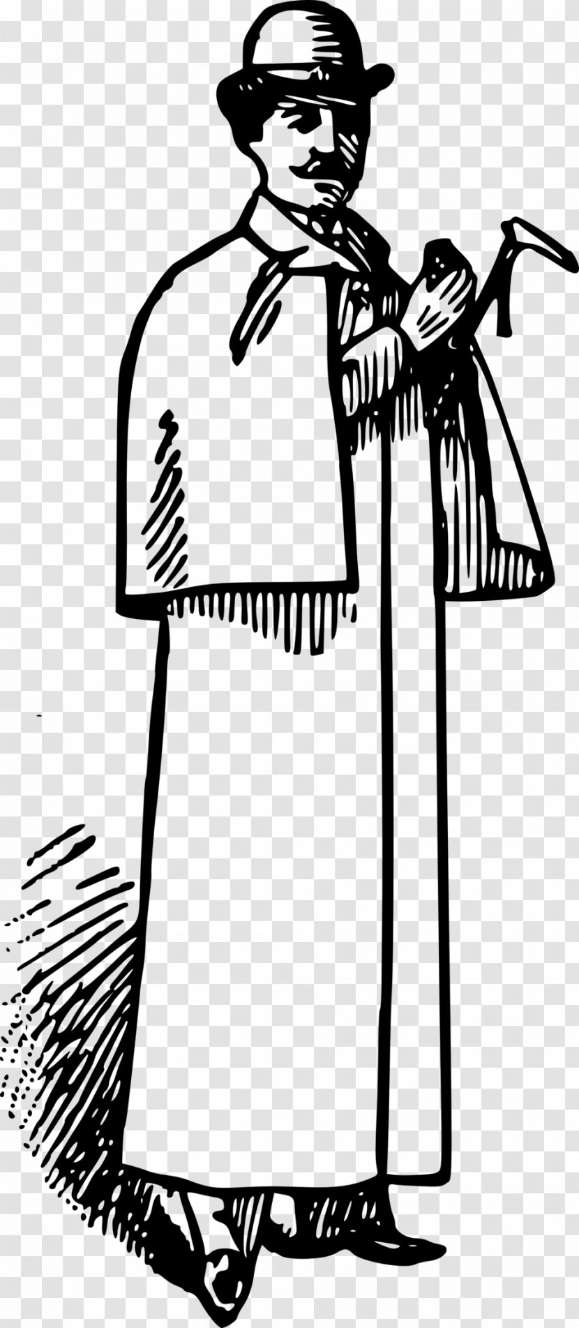 Clothing Clip Art - Black And White - Coat Transparent PNG