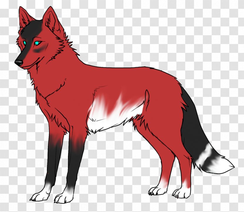 Dog Breed Red Fox Character Line Art Transparent PNG