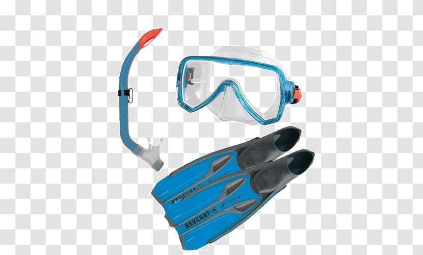 Beuchat Scuba Diving & Snorkeling Masks Swimming Fins - Plastic - Mask Transparent PNG