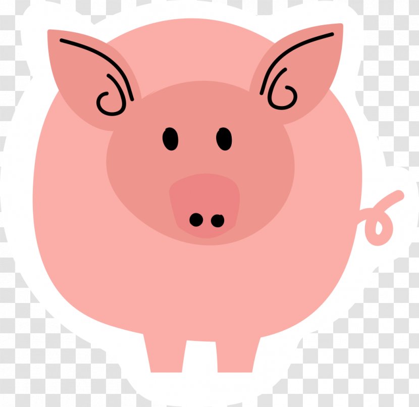 Pig Clip Art Illustration Pink M Snout Transparent PNG