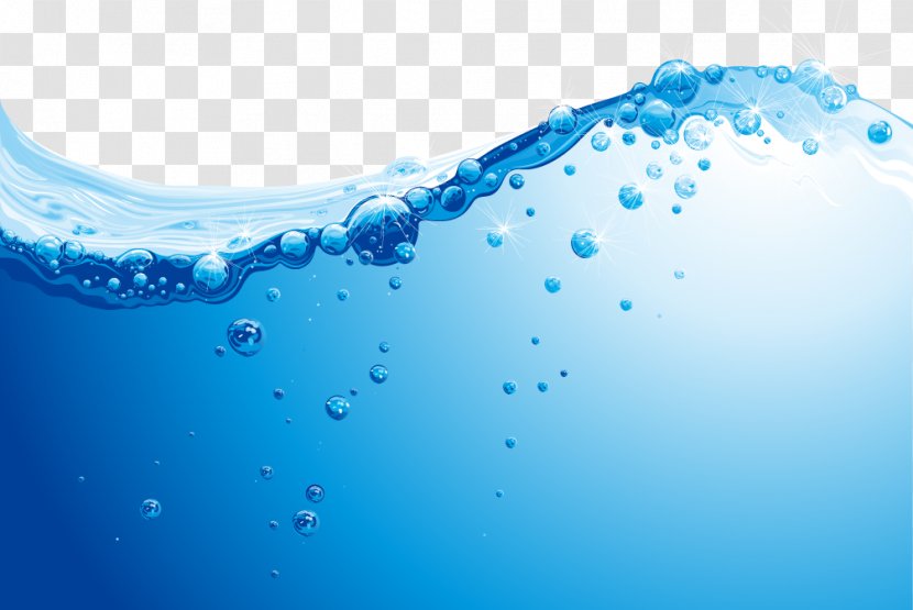 Water Drop Bubble Clip Art - Azure - Fresh Drops Watermark Transparent PNG