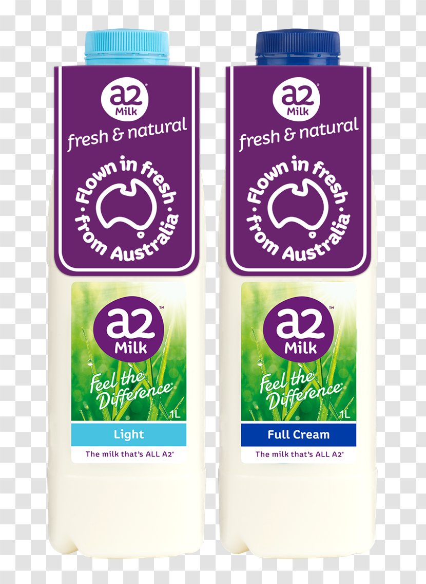 The A2 Milk Company Cream Food - Fat Content Of - Lactose Intolerance Transparent PNG