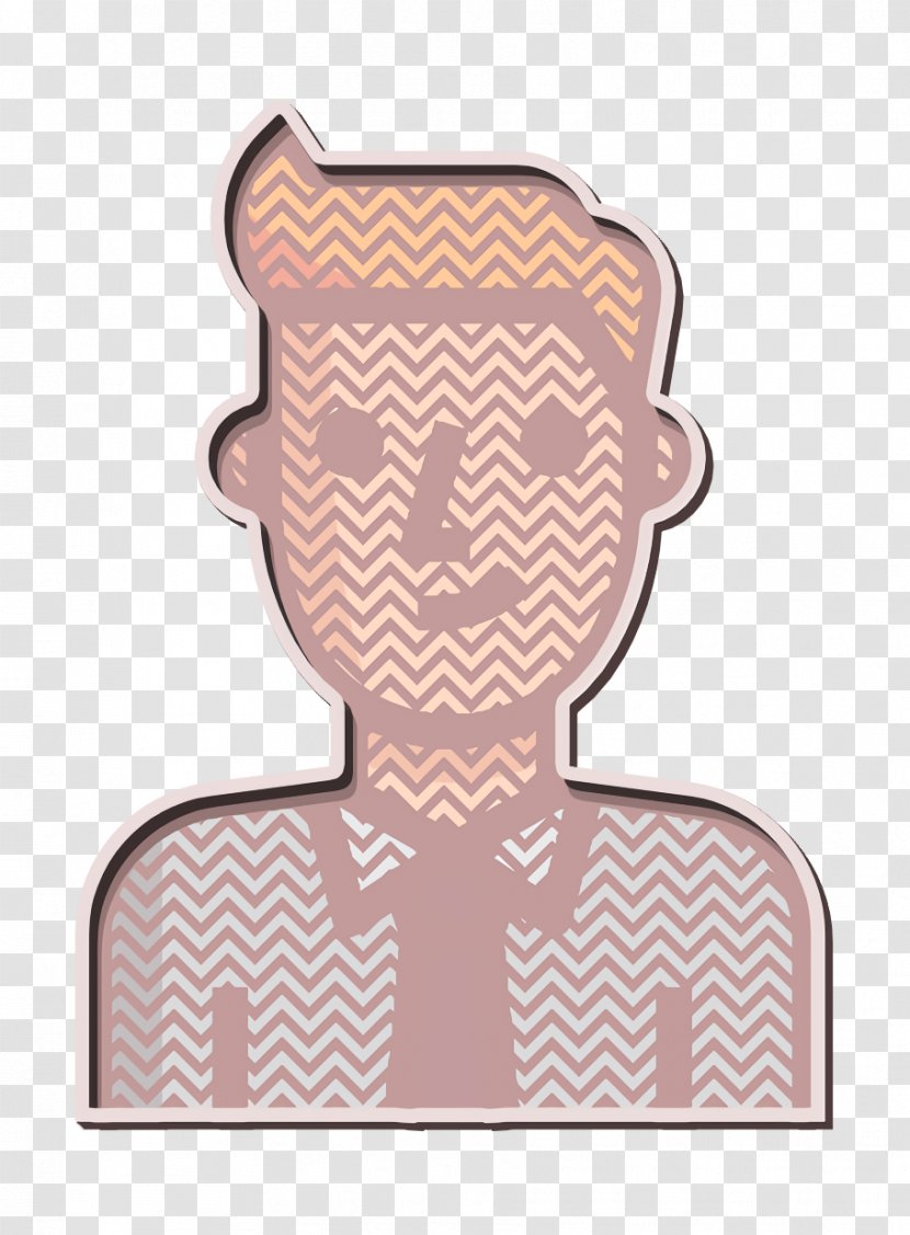 Avatar Icon Boy Man - Brown - Pink Transparent PNG