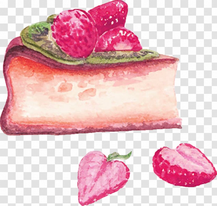 Strawberry Cream Cake Cupcake Pie Layer Fruitcake - Kiwi Picture Material Transparent PNG