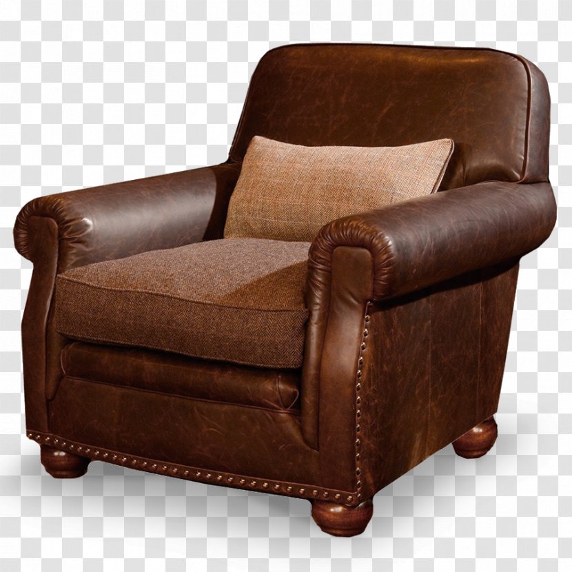 Club Chair Wing Couch Leather - Tyg Transparent PNG
