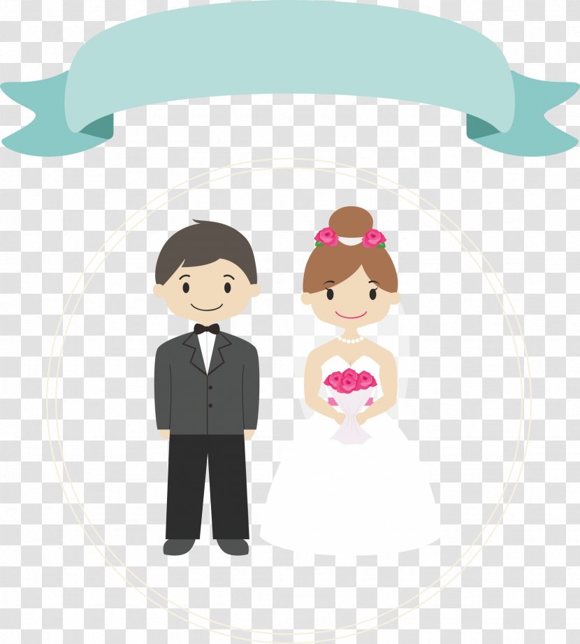 Marriage Engagement Bridegroom - Human Behavior - Vector Ring In The Bride And Groom Transparent PNG