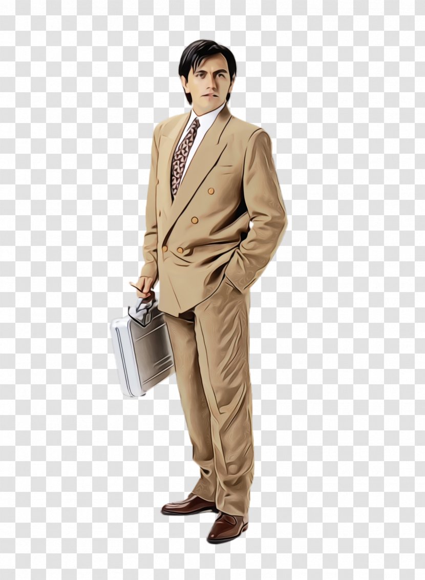 Suit Clothing Formal Wear Blazer Beige - Male Khaki Transparent PNG