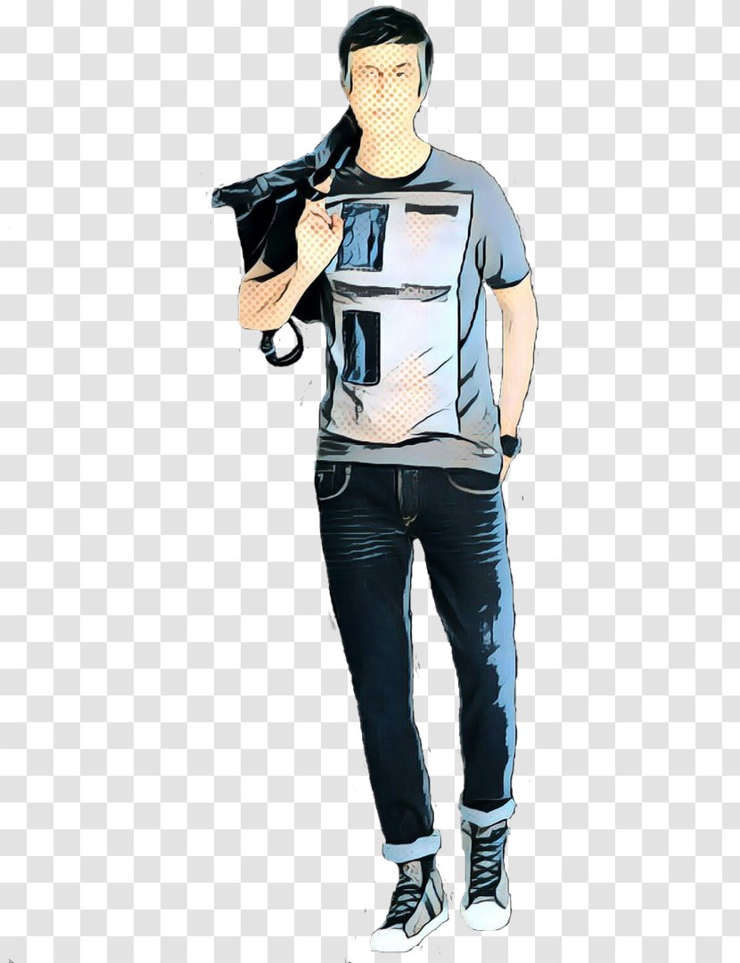 Shoulder Clothing Standing T-shirt Jeans - Sleeve - Gun Arm Transparent PNG