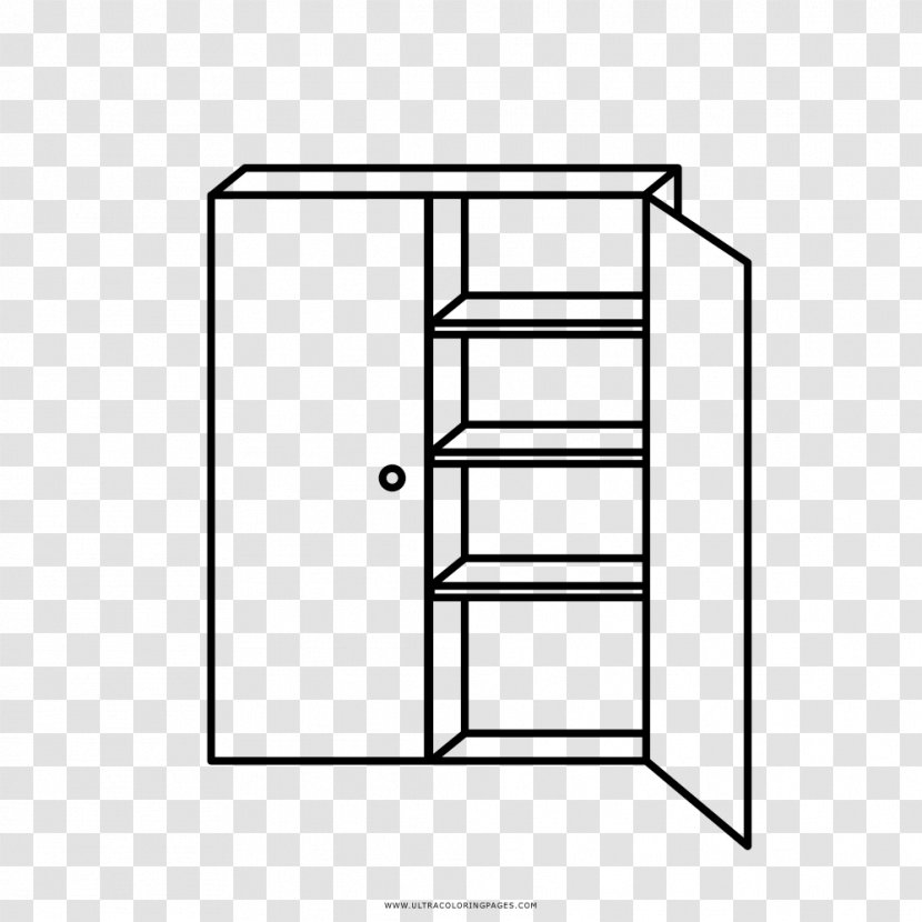 Shelf Drawing Armoires & Wardrobes Coloring Book - Closet Transparent PNG