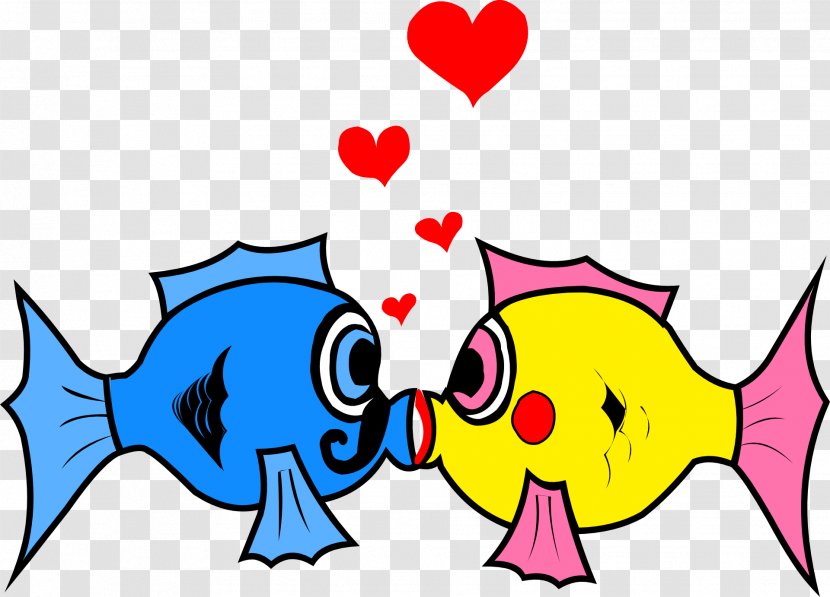 Love Fish Clip Art - Cartoon - Kiss Transparent PNG