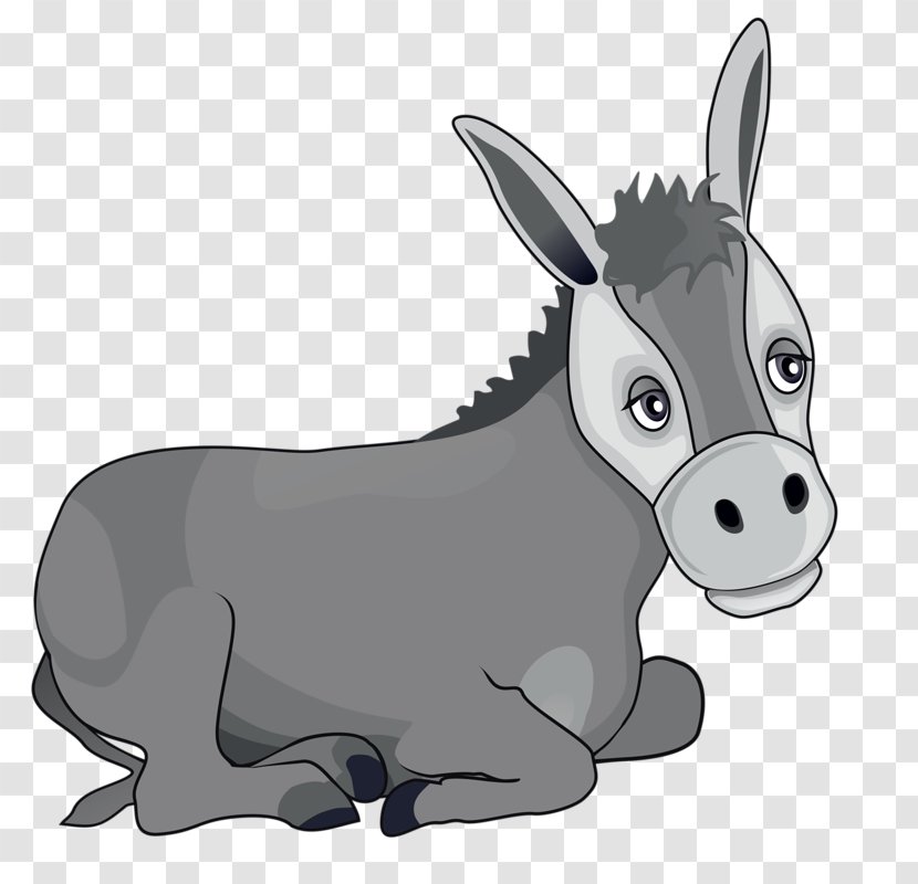 Donkey Christmas Clip Art - Horse Like Mammal - Tummy Transparent PNG