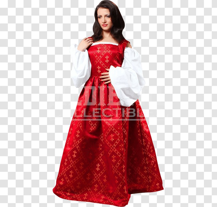 Gown Renaissance Middle Ages Dress Costume - Clothing Accessories Transparent PNG