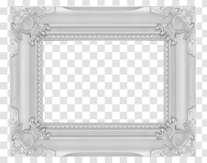 Silver Picture Frames Rectangle Transparent PNG