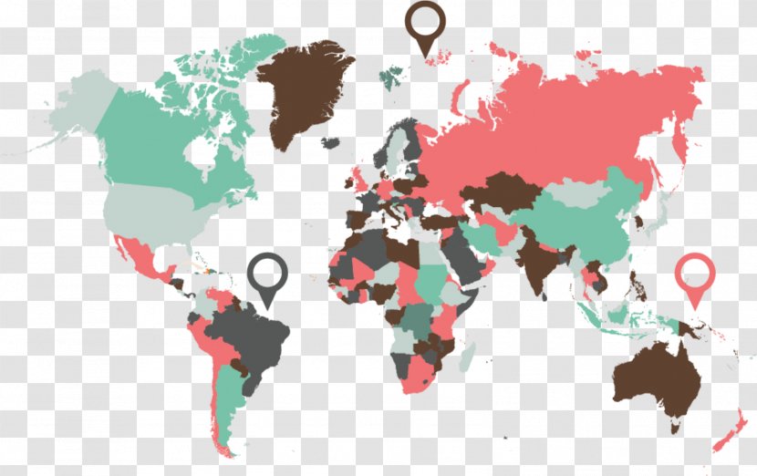 Globe World Map - Royaltyfree - Color Transparent PNG