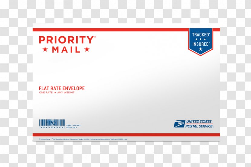 Mail United States Postal Service Envelope Flat Rate Freight Transport - Postage Stamps Transparent PNG