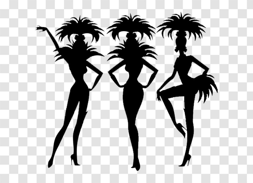 Moulin Rouge Hotel Showgirl Dance Clip Art - Black And White - Silhouette Transparent PNG