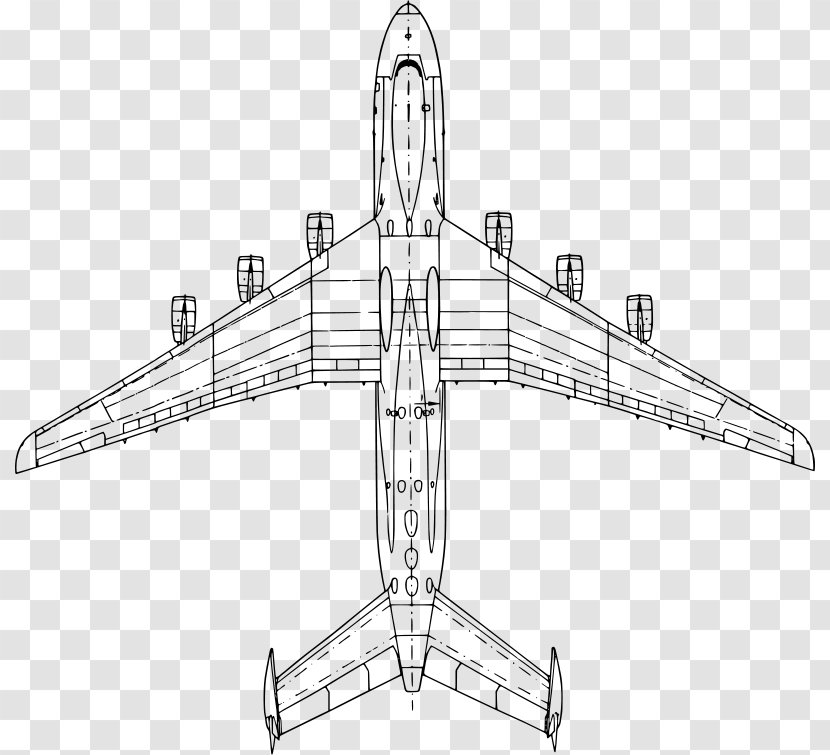 Airplane Antonov An-225 Mriya Aircraft Clip Art - Artwork Transparent PNG
