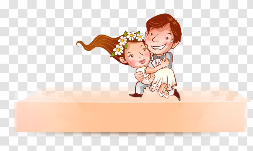 Cartoon Wedding - Bride And Groom Transparent PNG