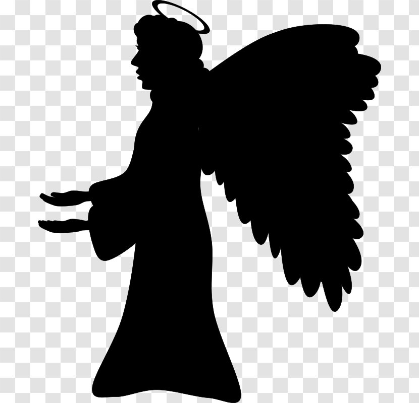 Silhouette Angel Clip Art Transparent PNG