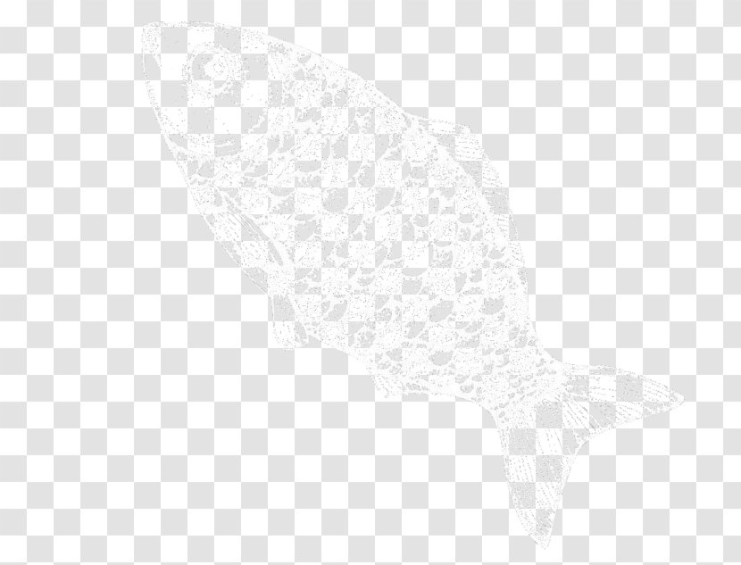 White Fish Line Art Marine Mammal Transparent PNG