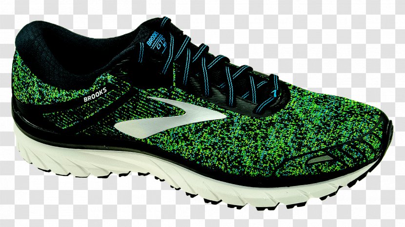Sneakers Brooks Sports Shoe Blue Gecko Green - Hiking - Yellow And Balloons Transparent PNG