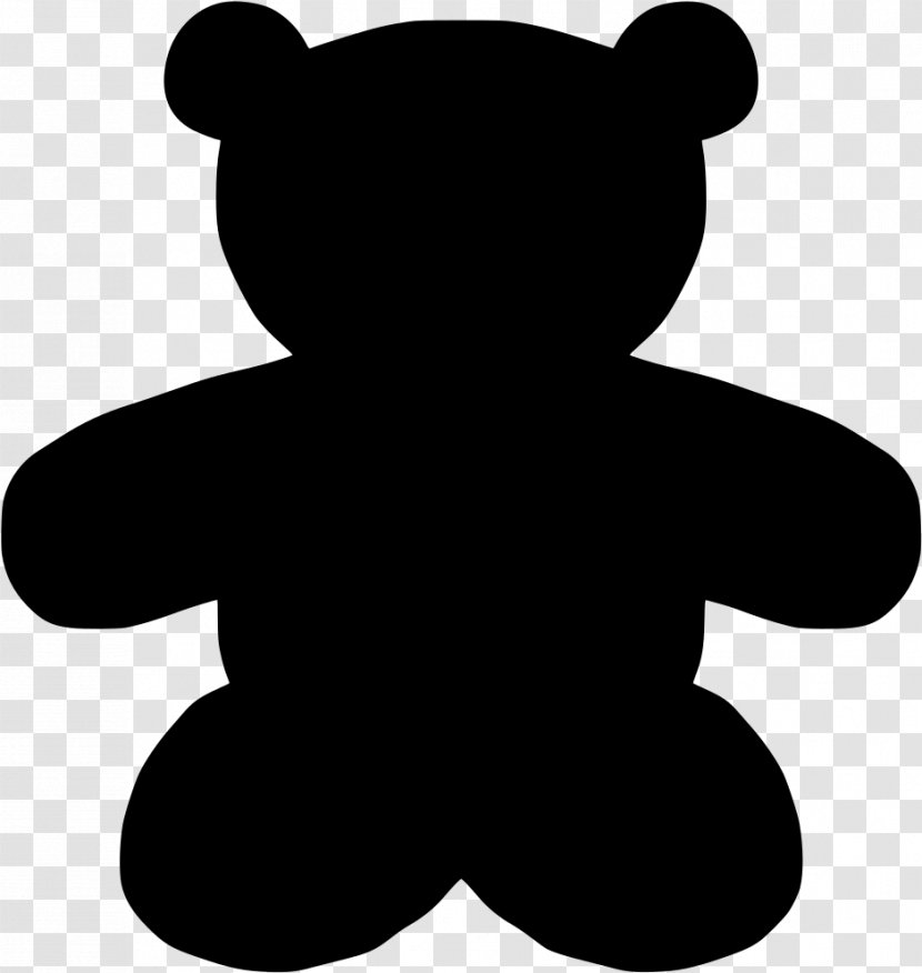 Teddy Bear - Blackandwhite Transparent PNG