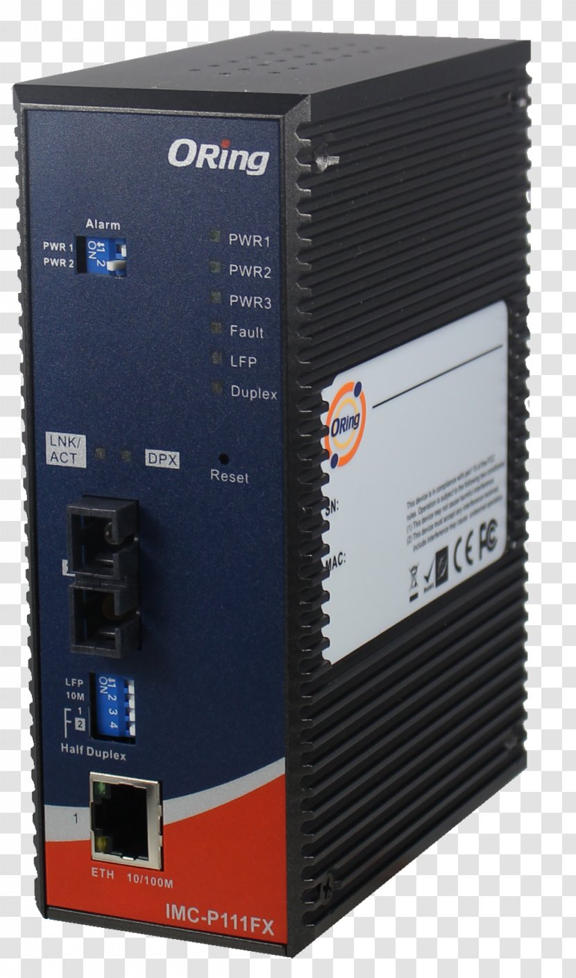 Fiber Media Converter Optical Ethernet 100BASE-TX - Industry - Imc Transparent PNG