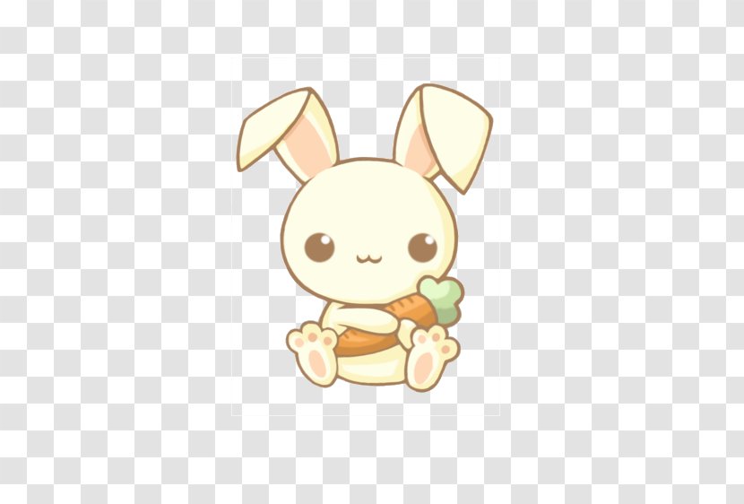 Easter Bunny Rabbit Kavaii Drawing Cuteness - Vertebrate - Cute Transparent PNG