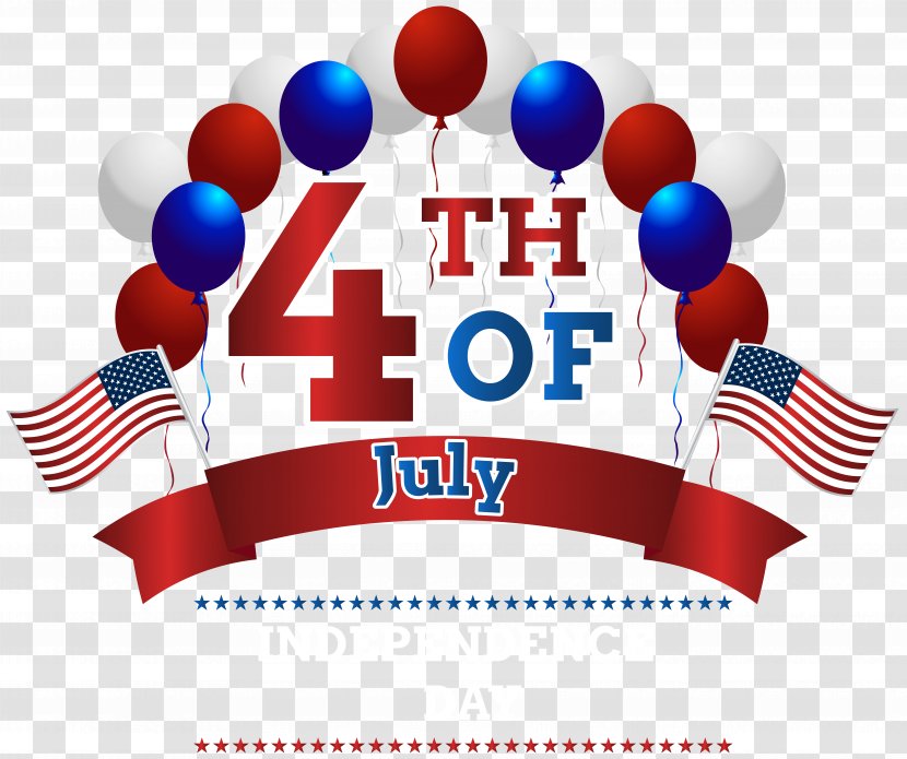 United States Independence Day Clip Art - Text - Happy 4th July Image Transparent PNG