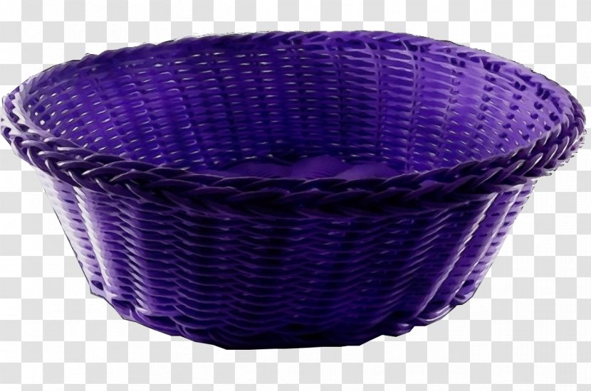 Violet Purple Wicker Storage Basket - Wet Ink - Plastic Transparent PNG