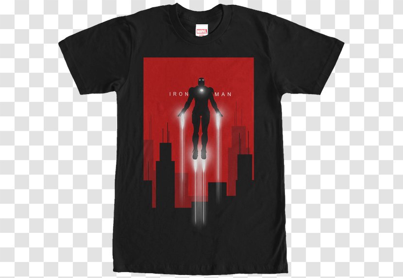 T-shirt Iron Man Captain America Hulk Vision - Red Transparent PNG