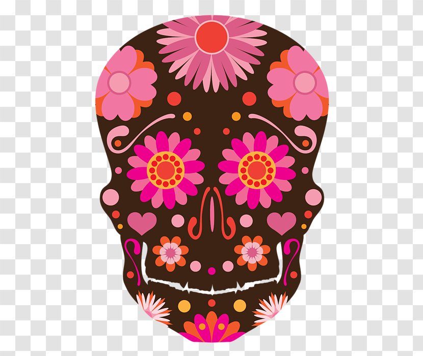 Skull Mexico Calavera - Symmetry - Dia De Los Muertos Transparent PNG