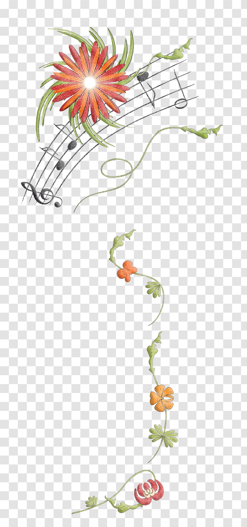 Floral Design Musical Note - Tree Transparent PNG