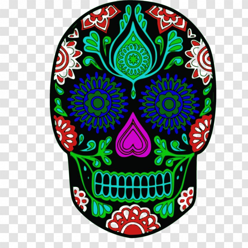 Calavera Mexican Cuisine Day Of The Dead Clip Art - Skull - Sugar Transparent PNG