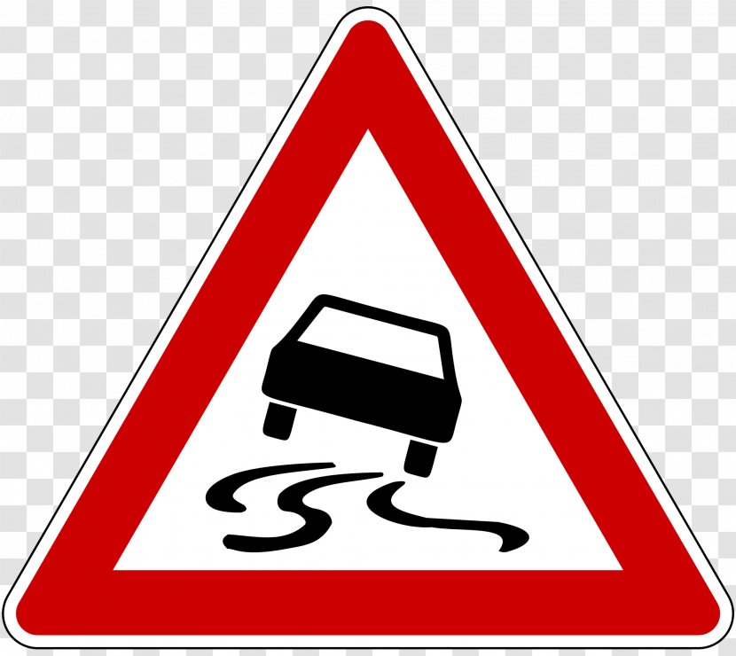 Traffic Sign Car Aquaplaning Driving Test Vehicle - Triangle - Signs Transparent PNG