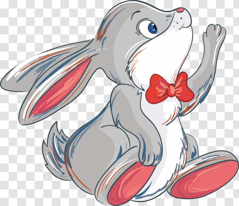 Hare Drawing Rabbit Illustration - Flower Transparent PNG
