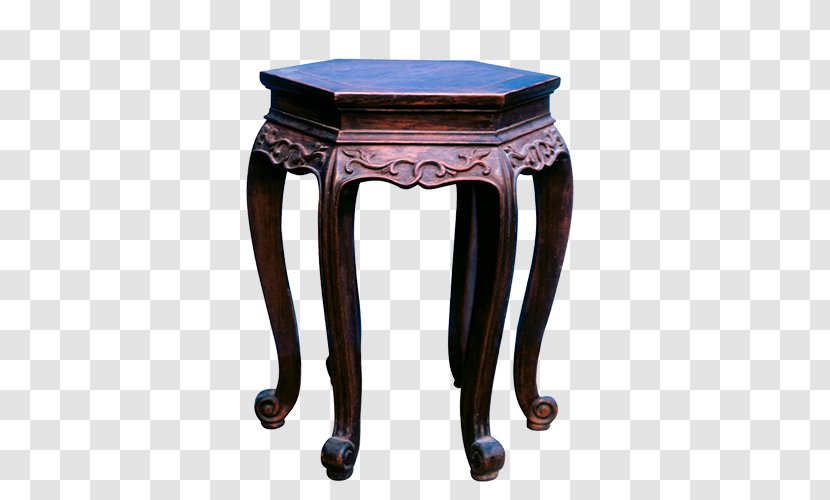 Table Stool Chair Chinese Furniture - Wood - Round Seat Transparent PNG