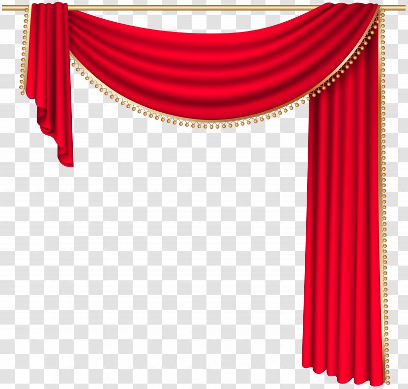 Curtain Rod Window Theater Drapes And Stage Curtains Clip Art - Red Transparent Image Transparent PNG