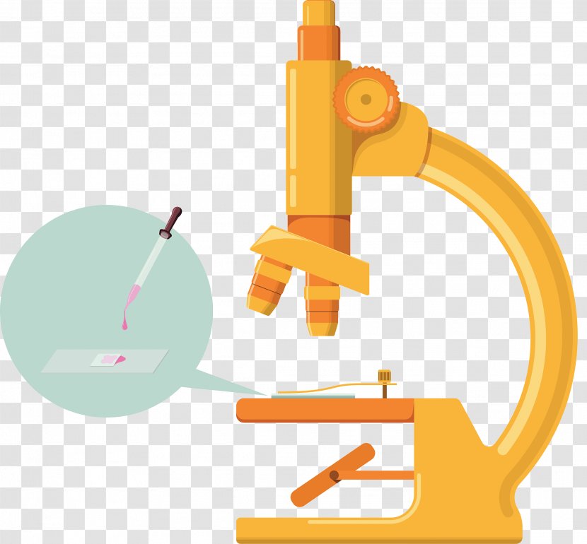 Blood Test Microscope Medical - Yellow Transparent PNG