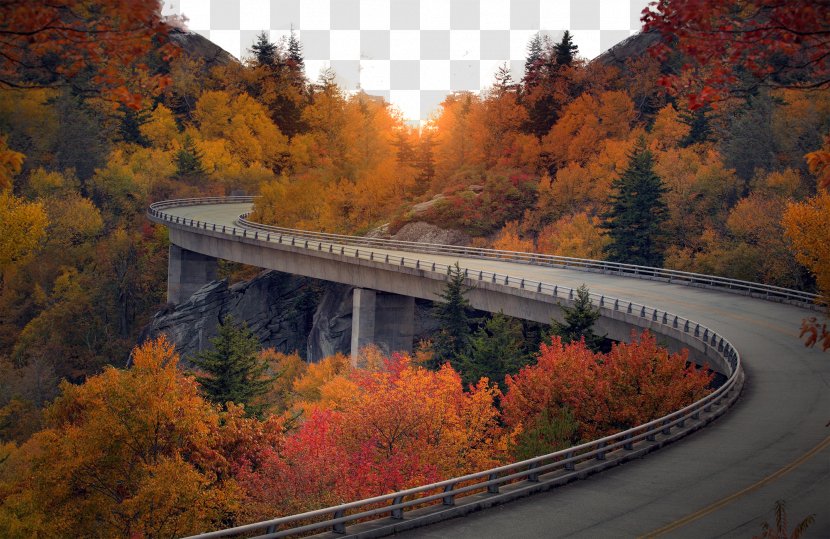 Blue Ridge Parkway Linn Cove Viaduct Landwasser Starrucca - Mountains - Qinhuangdao Maple Leaf Highway Transparent PNG