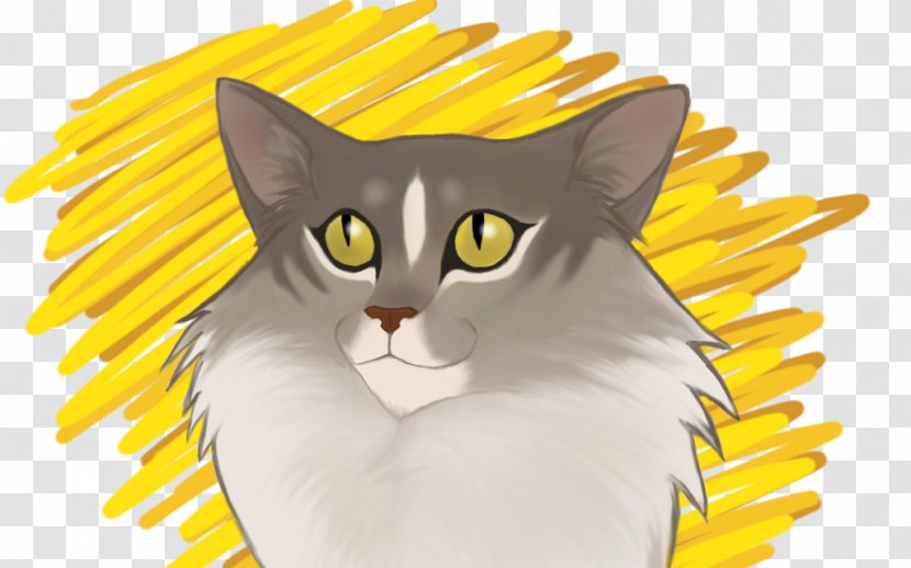 Whiskers Domestic Short-haired Cat Tabby Illustration - Yellow - Pretty Petals Transparent PNG