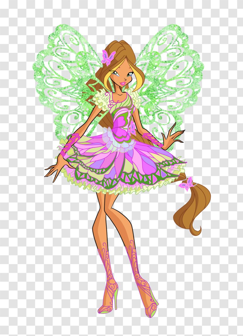 Flora Bloom Tecna Butterflix DeviantArt - Mythical Creature - Art Transparent PNG