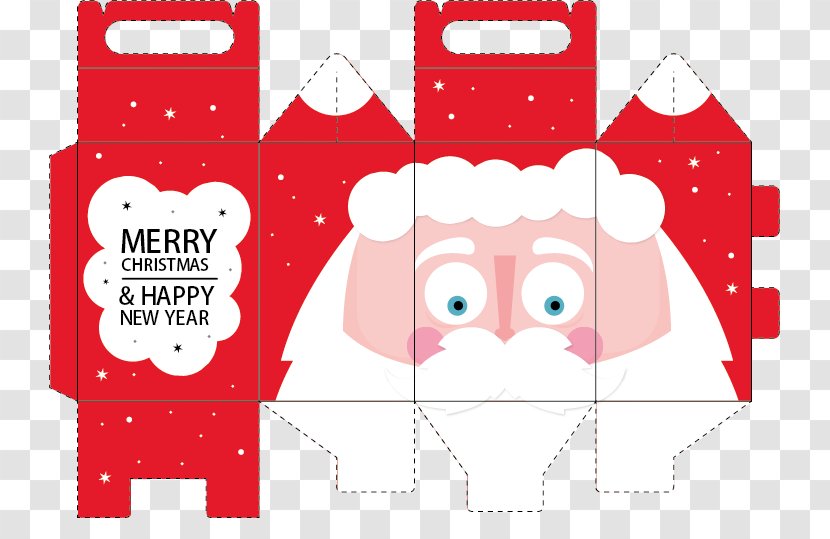 Paper Decorative Box Christmas Gift - Santa Claus Transparent PNG