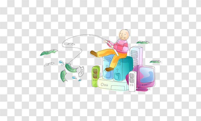 Cartoon Drawing Computer Illustration - TV Fishing Characters Transparent PNG