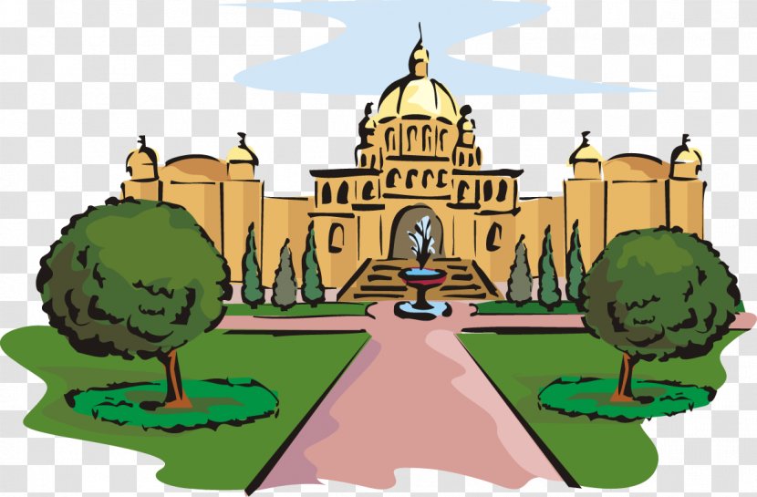 Cartoon Palace Illustration - Logo - Vector Material Royal Transparent PNG