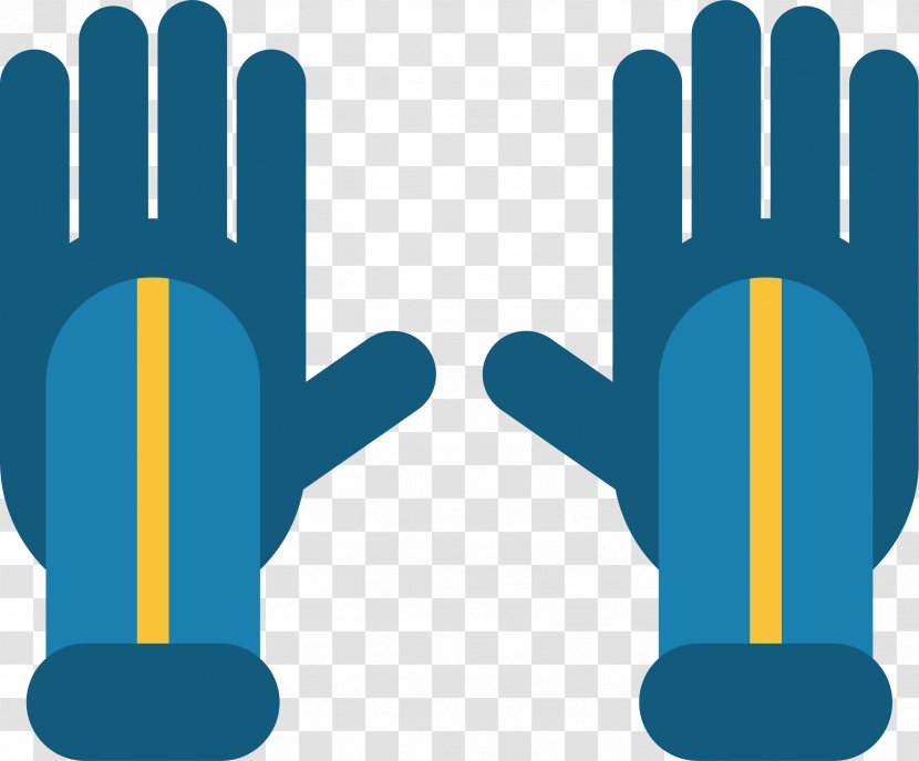 Cycling Glove Wool Clip Art - Cartoon Blue Diving Gloves Transparent PNG